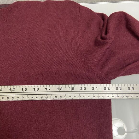 Johnston and Murphy Mens V Neck Silk Blend Sweater Size XL Maroon Pullover - Picture 7 of 7